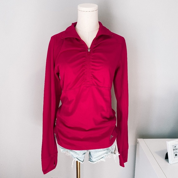 Pink Adidas Workout Jacket | Quarter Zip - Picture 1 of 6